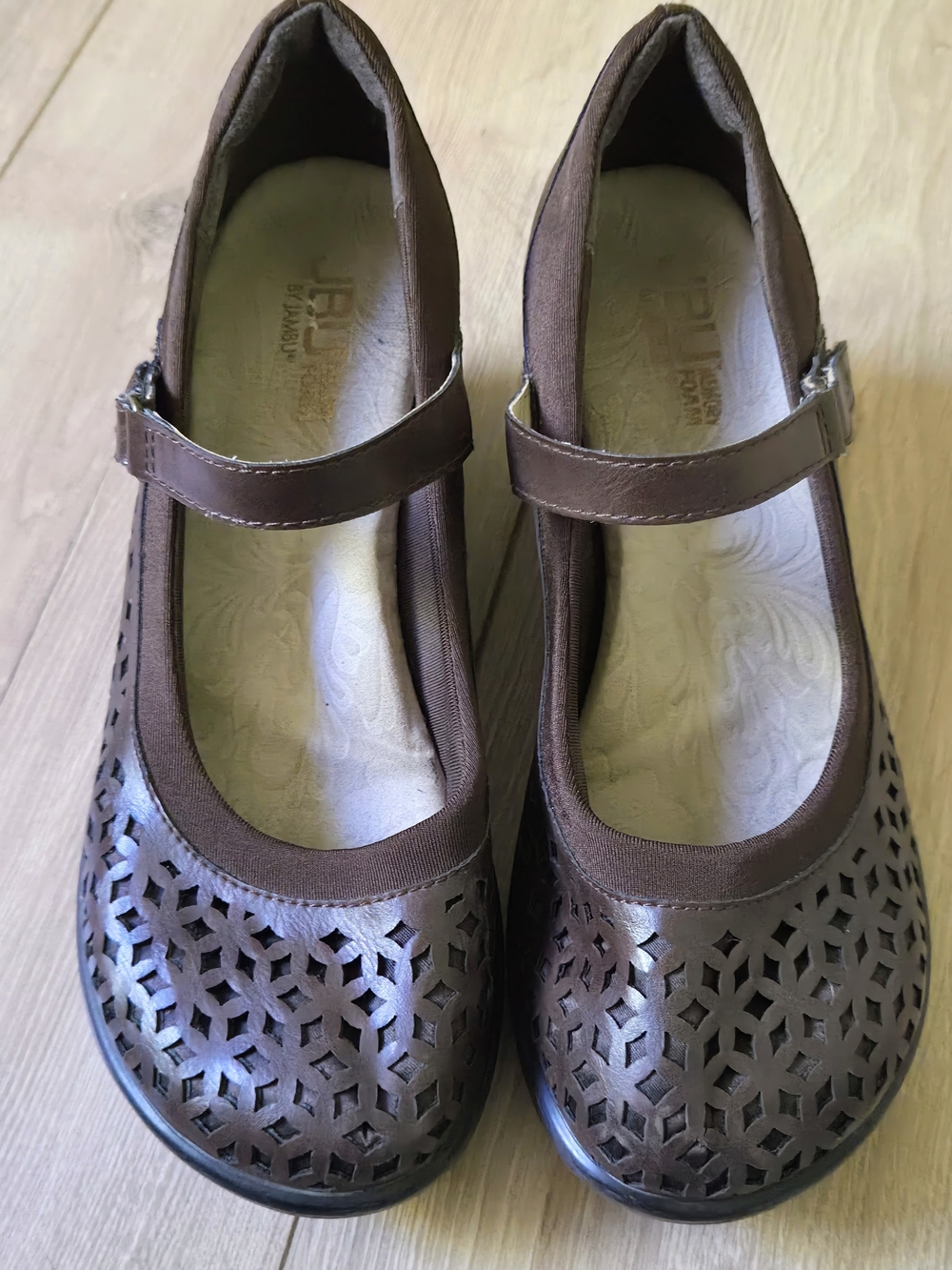 Jambu Brown Mary Jane Heels